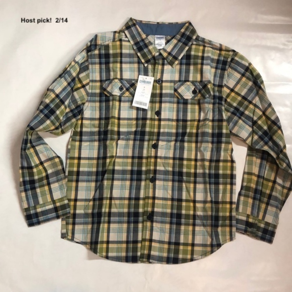 NWT Gymboree boys button down shirt plaid age 8